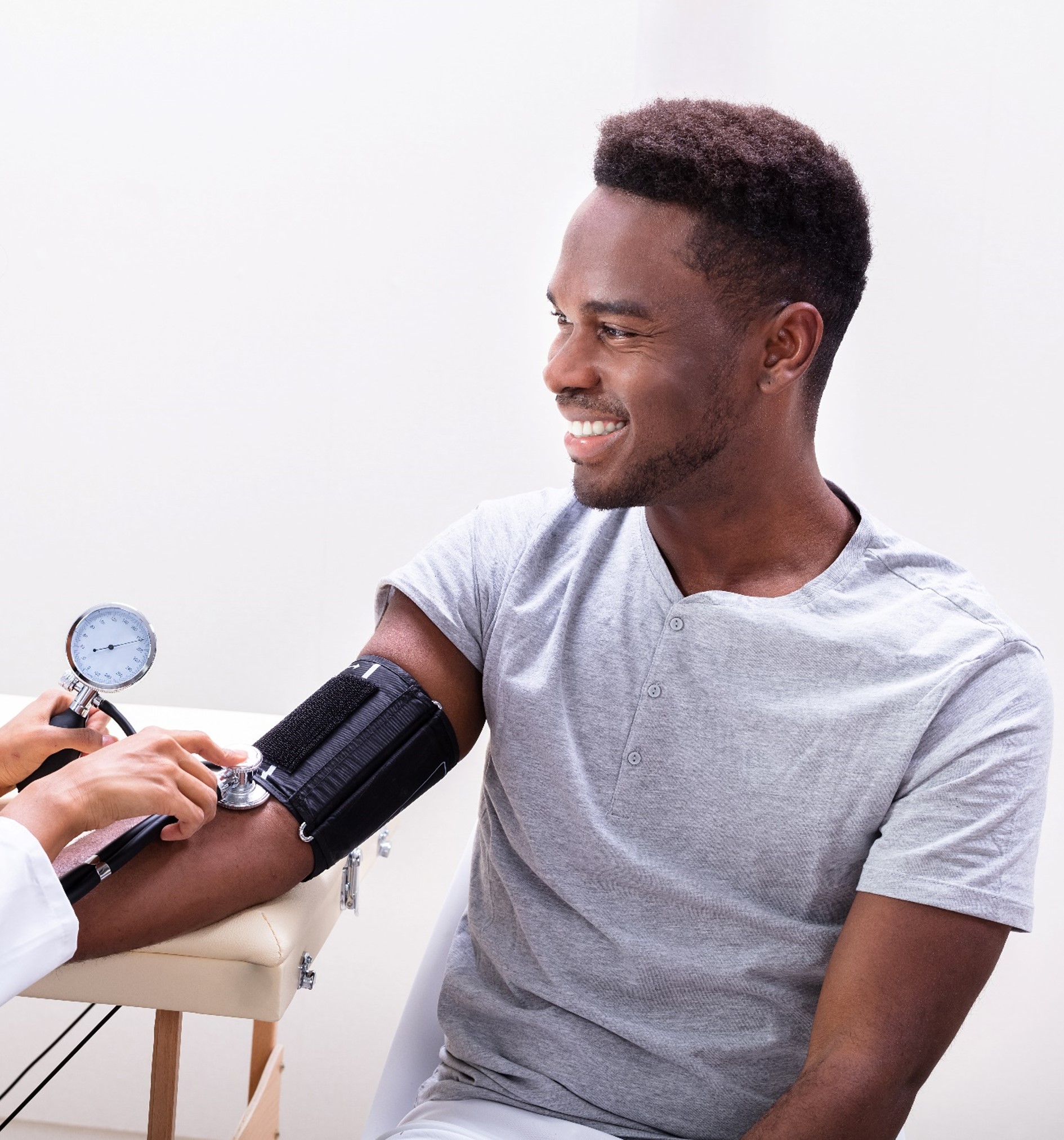 Man having his blood pressure taken